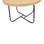 Tραπέζια σαλονιού Crismory pakoworld σετ 2τεμ MDF σε φυσική απόχρωση και μαύρα μεταλλικά πόδια - Image 4