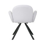 Πολυθρόνα Garzele Inart λευκό μπουκλέ ύφασμα-πόδι μαύρο μέταλλο 68x66x82.5εκ - Image 4