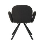 Πολυθρόνα Garzele Inart ανθρακί μπουκλέ ύφασμα-πόδι μαύρο μέταλλο 68x66x82.5εκ - Image 4