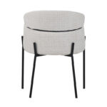 Πολυθρόνα Tolerse Inart μπεζ ύφασμα-πόδι μαύρο μέταλλο 58x57x80εκ - Image 4