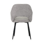 Πολυθρόνα Factols Inart μπεζ-γκρι ύφασμα-πόδι μαύρο μέταλλο 53x61x84εκ - Image 4