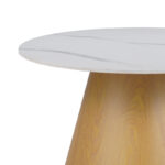 Τραπέζι σαλονιού Soleire Inart λευκό μαρμάρου sintered stone Φ70x40εκ - Image 2