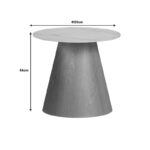 Βοηθητικό τραπέζι Soleire Inart λευκό μαρμάρου sintered stone Φ50x46εκ - Image 4