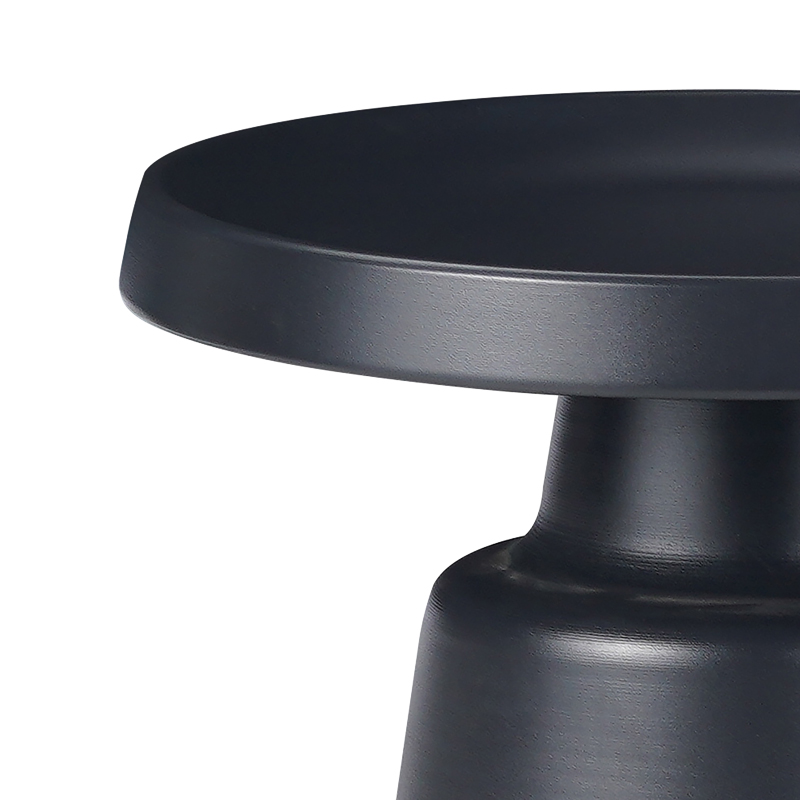 029-000269-1 Βοηθητικό τραπέζι Ginoze Inart μαύρο μέταλλο Φ50x50εκ - Image 1