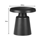 Βοηθητικό τραπέζι Ginoze Inart μαύρο μέταλλο Φ50x50εκ - Image 3