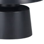 Τραπέζι σαλονιού Ginoze Inart μαύρο μέταλλο Φ70x40εκ - Image 2