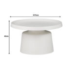 Τραπέζι σαλονιού Ginoze Inart cappuccino μέταλλο Φ70x40εκ - Image 2