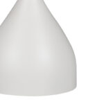 Βοηθητικό τραπέζι Kirkene Inart sintered stone σε απόχρωση λευκό μαρμάρου με λευκό μέταλλο Φ50x50εκ - Image 3