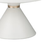 Τραπέζι σαλονιού Coozlin Inart sintered stone σε απόχρωση λευκό μαρμάρου με λευκό-χρυσό μέταλλο Φ70x40εκ - Image 2