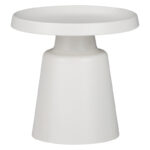 Τραπέζια σαλονιού Ginoze Inart σετ 2τεμ μέταλλο σε λευκή απόχρωση