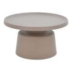 Τραπέζια σαλονιού Ginoze Inart σετ 2τεμ μέταλλο σε cappuccino απόχρωση - Image 3