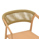 Πολυθρόνα Sillia pakoworld στοιβαζόμενη pp cappuccino απόχρωση με μπεζ rattan 55x52x74.5εκ - Image 5