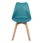 Καρέκλα Gaston pakoworld PP-PU μπλε απόχρωση- φυσικό πόδι 43x51x75εκ - Image 4