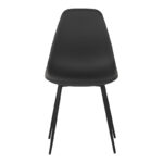 Καρέκλα Ballen pakoworld pp μαύρο με μαύρα μεταλλικά πόδια 41.5x53x84.5εκ - Image 4