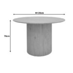 Τραπέζι Karulo pakoworld mdf σε sonoma απόχρωση Φ120x76εκ - Image 4