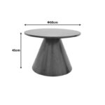 Τραπέζι σαλονιού Donda pakoworld mdf-μέταλλο σε μαύρη απόχρωση Φ60x46εκ - Image 3