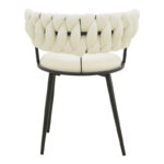 Πολυθρόνα Alkia I pakoworld ύφασμα σε εκρού απόχρωση- πόδι μαύρο μέταλλο 57x58.5x72εκ - Image 4