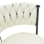 Πολυθρόνα Alkia I pakoworld ύφασμα σε εκρού απόχρωση- πόδι μαύρο μέταλλο 57x58.5x72εκ - Image 5