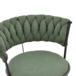 Πολυθρόνα Alkia I pakoworld ύφασμα σε χακί απόχρωση- πόδι μαύρο μέταλλο 57x58.5x72εκ - Image 5