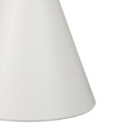 Βοηθητικό τραπέζι Coozlin Inart sintered stone σε απόχρωση λευκό μαρμάρου με λευκό μέταλλο Φ50x50εκ - Image 3