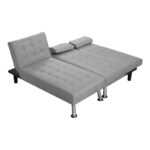Γωνιακός καναπές-κρεβάτι αναστρέψιμος Brisk pakoworld γκρι ύφασμα 200x146x75εκ - Image 5