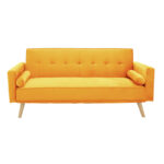 Καναπές-κρεβάτι Success pakoworld 3θέσιος κίτρινο βελούδο 190x80x84εκ - Image 2
