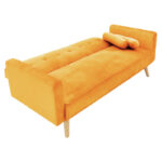 Καναπές-κρεβάτι Success pakoworld 3θέσιος κίτρινο βελούδο 190x80x84εκ - Image 3