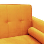 Καναπές-κρεβάτι Success pakoworld 3θέσιος κίτρινο βελούδο 190x80x84εκ - Image 4
