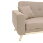 Καναπές-κρεβάτι Carmelo pakoworld με μπεζ-καφέ ύφασμα 214x80x86εκ - Image 4