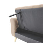 Καναπές-κρεβάτι Carmelo pakoworld με μπεζ-καφέ ύφασμα 214x80x86εκ - Image 5