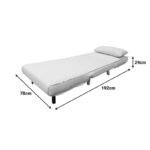 Πολυθρόνα-κρεβάτι Josuane I pakoworld βελούδο σε γκρι απόχρωση 78x80x81εκ - Image 5