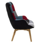 Πολυθρόνα Kido pakoworld υφασμάτινη χρώμα patchwork - Image 4