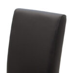 Καρέκλα Ditta pakoworld PU ανθρακί-πόδι μασίφ ξύλο wenge - Image 5