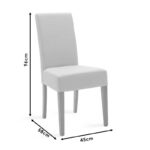 Καρέκλα Ditta pakoworld ύφασμα ανθρακί-πόδι μασίφ ξύλο sonoma - Image 5