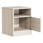 Κομοδίνο Foly pakoworld με ένα ντουλάπι γκρι oak 40x40x50εκ