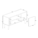 Έπιπλο τηλεόρασης Orianne pakoworld μελαμίνης λευκό-φυσικό 90x32x46εκ - Image 4