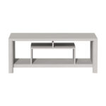 Τραπέζι σαλονιού Tracy pakoworld λευκό-γκρι 120x60x48.5εκ - Image 2