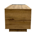 Τραπέζι σαλονιού Fetix pakoworld σε μαύρο μαρμάρου-sonoma απόχρωση 90x45x45εκ - Image 4