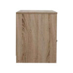 Κομοδίνο Foly pakoworld με ένα ντουλάπι σε sonoma-ανθρακί απόχρωση 40x40x50εκ - Image 4