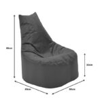 Πουφ πολυθρόνα Norm PRO pakoworld αδιάβροχο ανοιχτό μπλε - Image 3