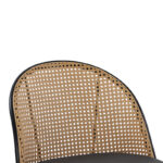 Σκαμπό μπαρ Kace pakoworld pe rattan φυσικό-ανθρακί pu-μαύρο μέταλλο 43x55x102εκ - Image 5