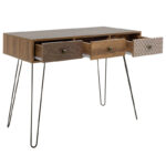 Κονσόλα Boho pakoworld καρυδί με μεταλλικά πόδια 100x50,5x74,5εκ - Image 3