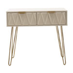 Κονσόλα Isla pakoworld χρώμα λευκό painting-χρυσό 80x39x74εκ - Image 3