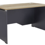 Γραφείο εργασίας επαγγελματικό Lotus pakoworld φυσικό-ανθρακί 120x80x75εκ