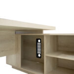 Γραφείο εργασίας αναστρέψιμο επαγγελματικό Amazon pakoworld σε φυσική απόχρωση 200x170x75εκ - Image 5