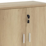 Ντουλάπι γραφείου χαμηλό επαγγελματικό Lotus pakoworld χρώμα φυσικό ανθρακί 80x40x80εκ - Image 3