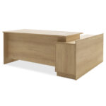 Γραφείο εργασίας επαγγελματικό Amazon pakoworld αριστερή γωνία χρώμα sonoma 180x160x76εκ - Image 3