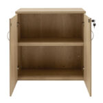 Ντουλάπι γραφείου χαμηλό επαγγελματικό Amazon pakoworld χρώμα sonoma 80x40x80εκ - Image 2