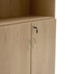 Βιβλιοθήκη γραφείου επαγγελματική Amazon pakoworld χρώμα sonoma 80x40x200εκ - Image 4