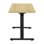 Γραφείο εργασίας με ρυθμιζόμενο ύψος Karla pakoworld sonoma-μαύρο 120x60x72/115εκ